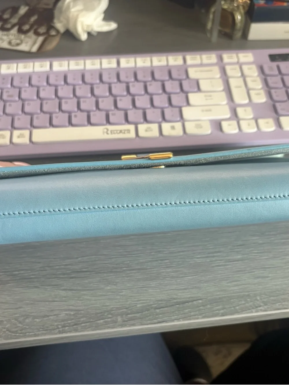 Saint Laurent YSL Classic Y Ligne Clutch Light Blue - Picture 4 of 13